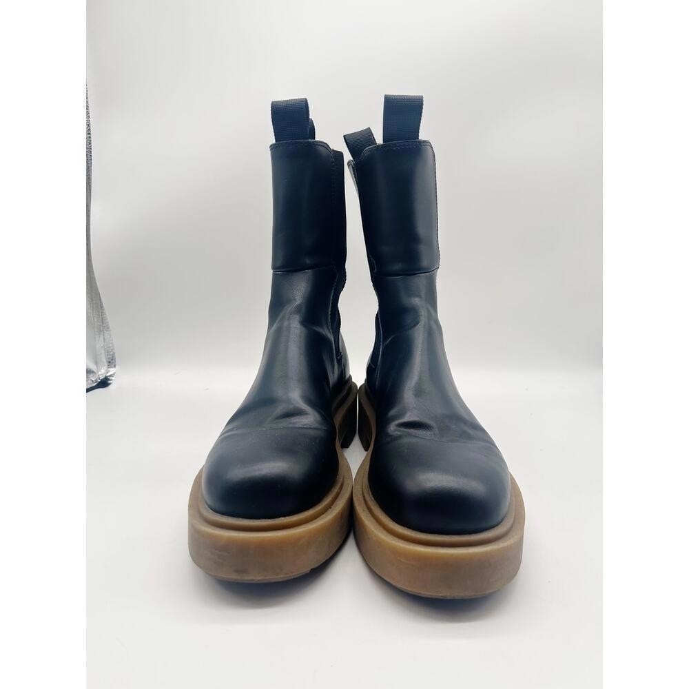 H&M Boots Size 8 Black Howler Chelsea Platform Lug Sole Mid-Calf Chunky - Picture 8 of 9